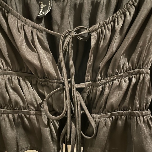 sexy satin tie shirt - Picture 3 of 4